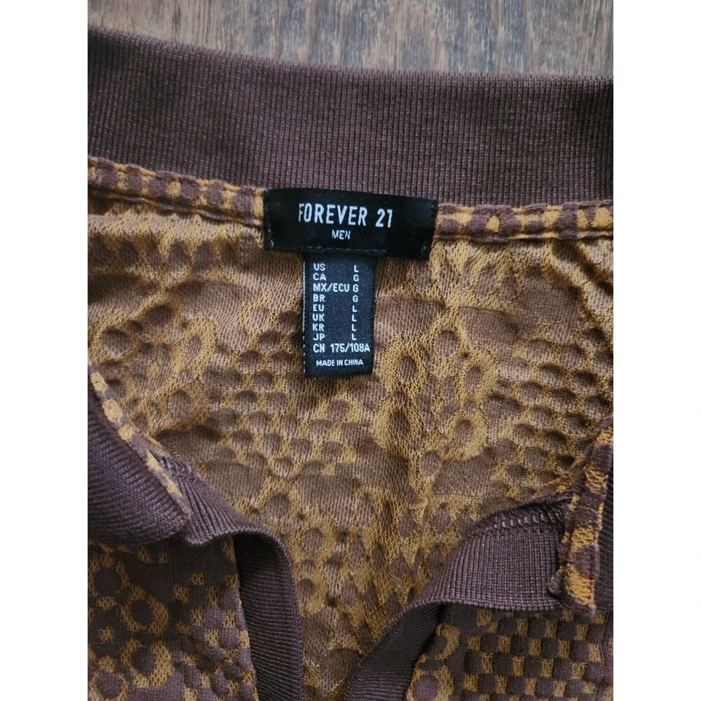 Mens L Rue 21 Textured Polo Shirt
